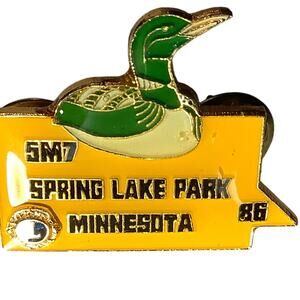 Vintage 1986 Lions Club International, Mallard Pin, Spring Lake Park MN 5M7
